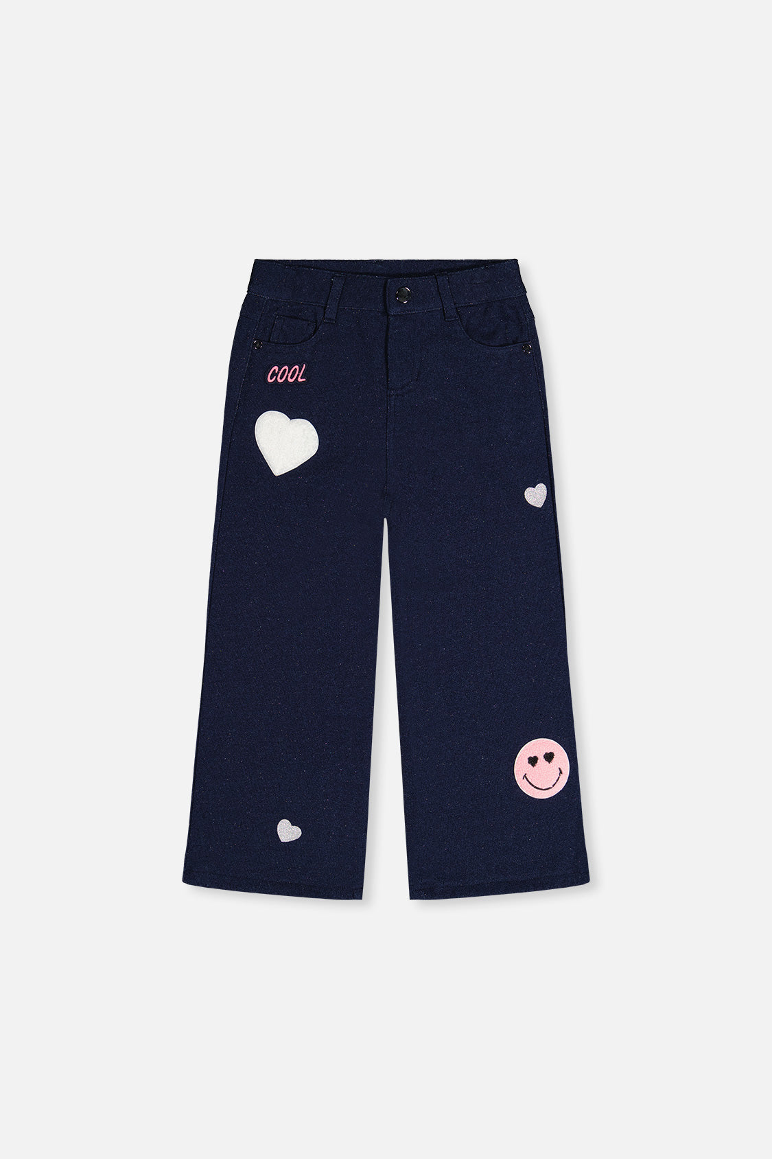 French Terry Pant Navy Blue Denim