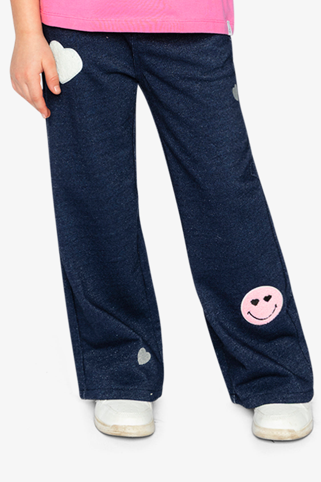French Terry Pant Navy Blue Denim
