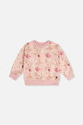 Sweatshirt Pink Printed Flowers
