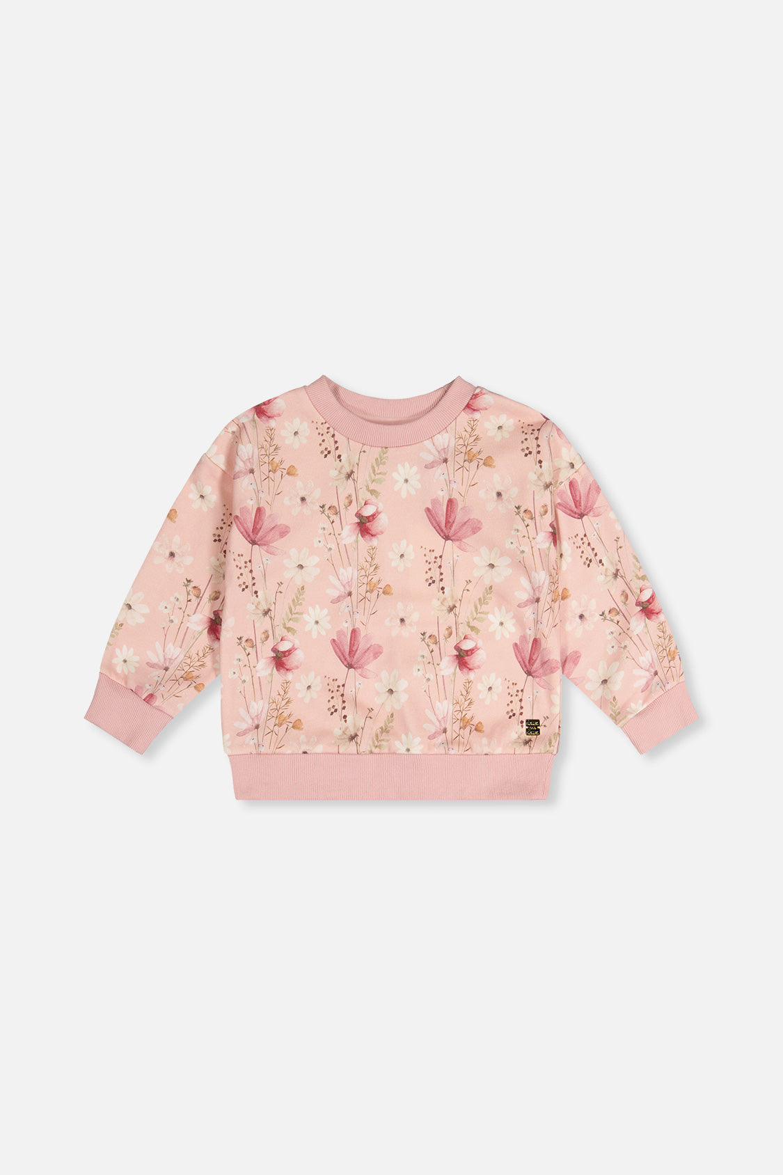 Sweatshirt Pink Printed Flowers