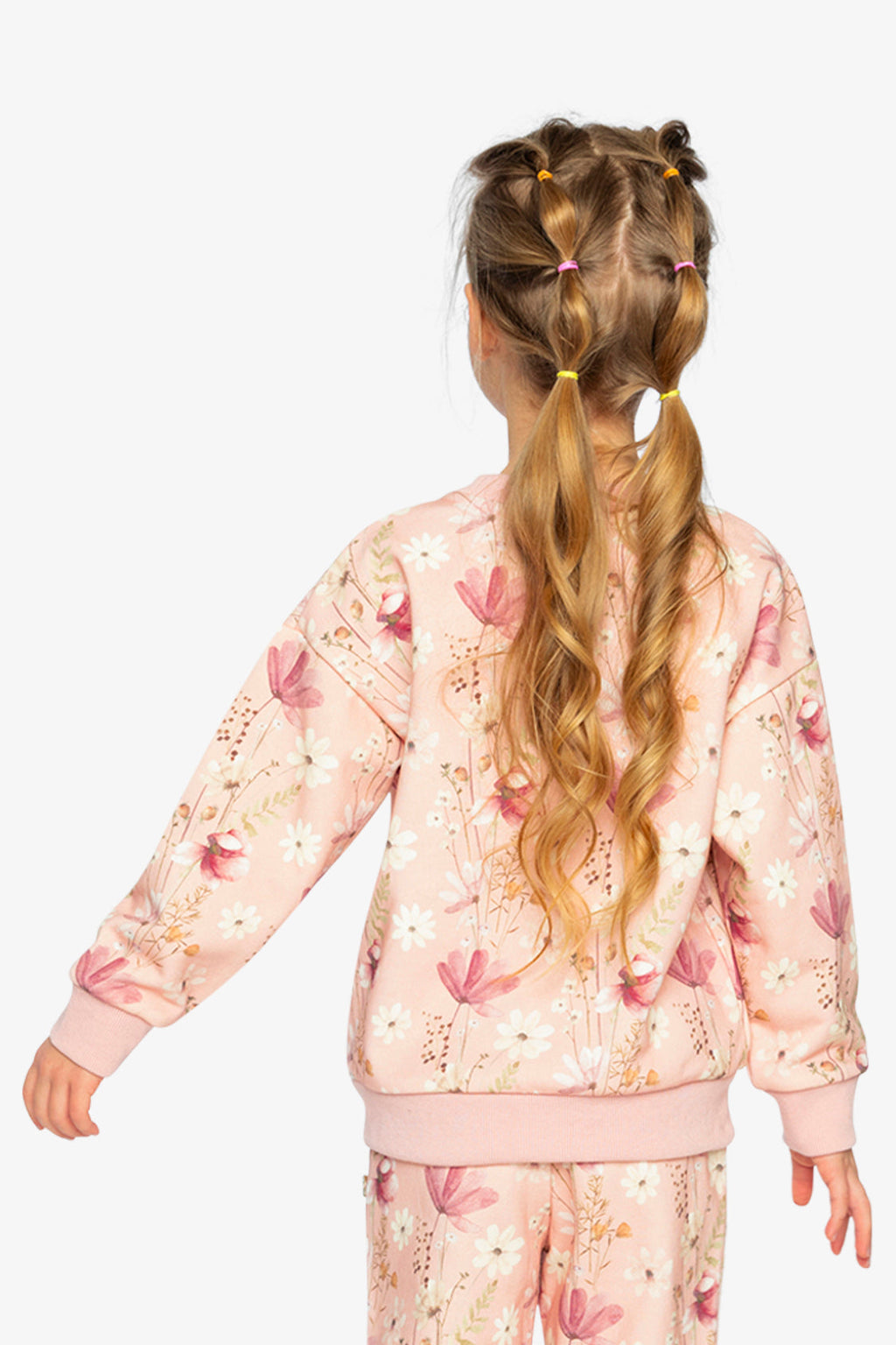 Sweatshirt Pink Printed Flowers