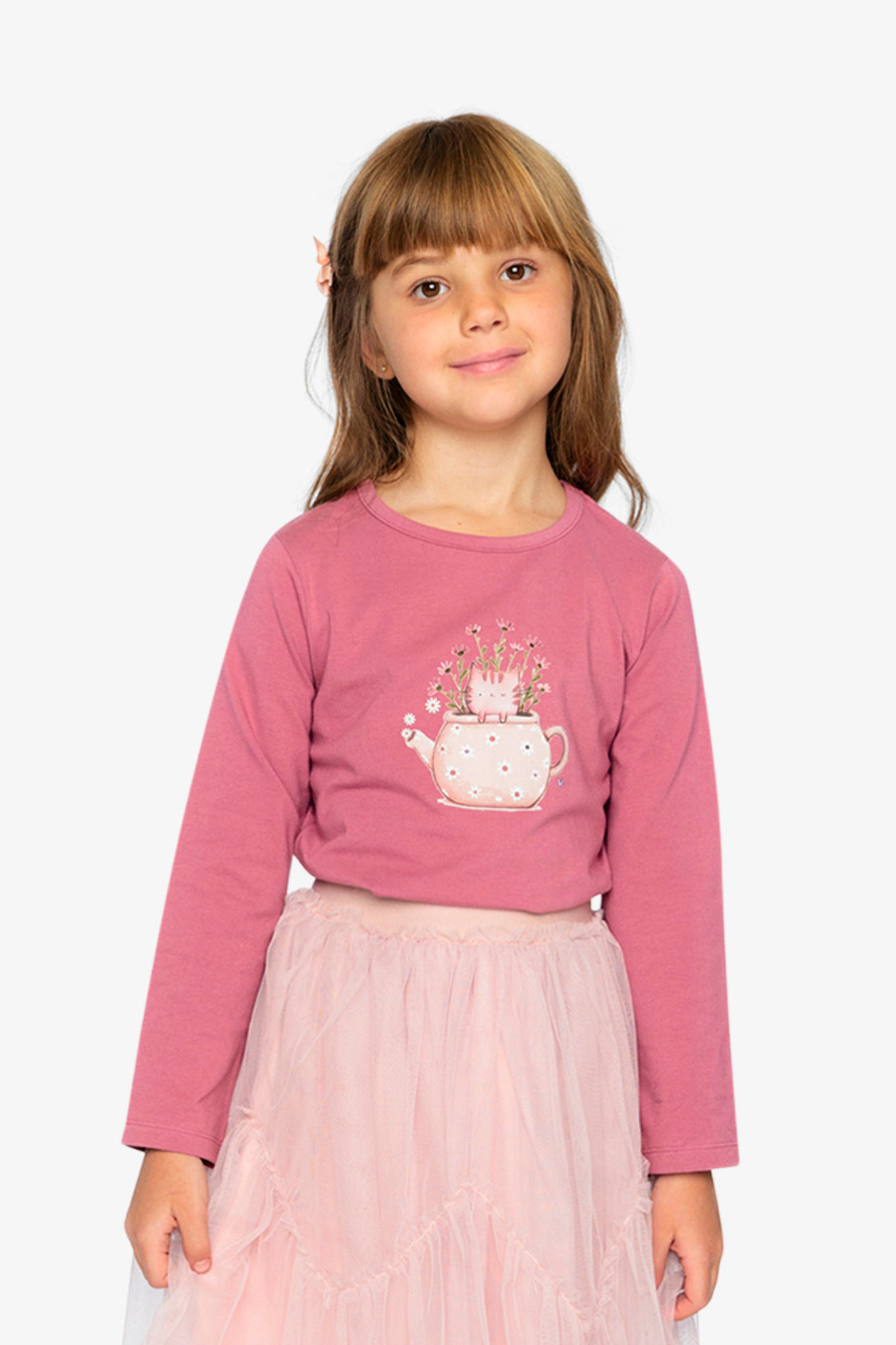 Organic Cotton Jersey T-Shirt Raspberry Pink