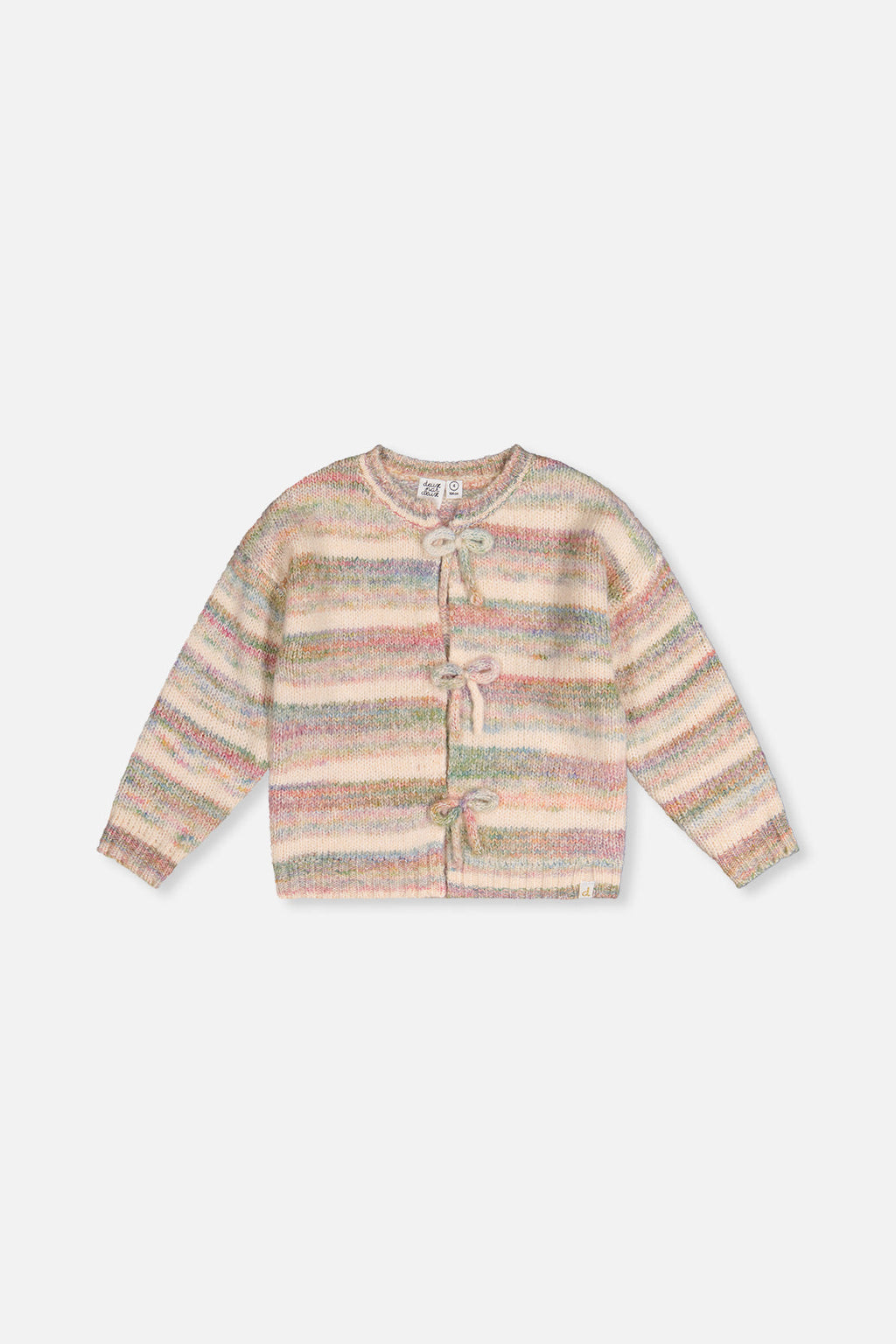 Knitted Cardigan Mauve And Blue Knitwear