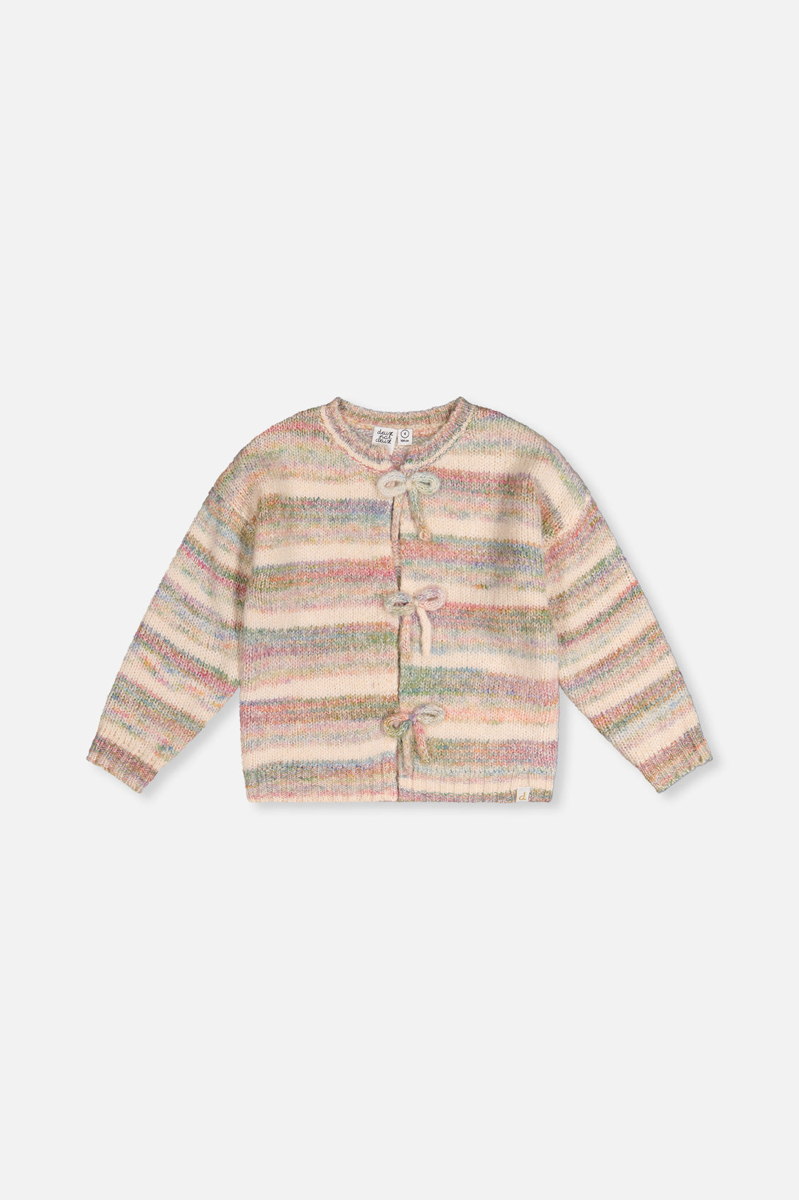 Knitted Cardigan Mauve And Blue Knitwear