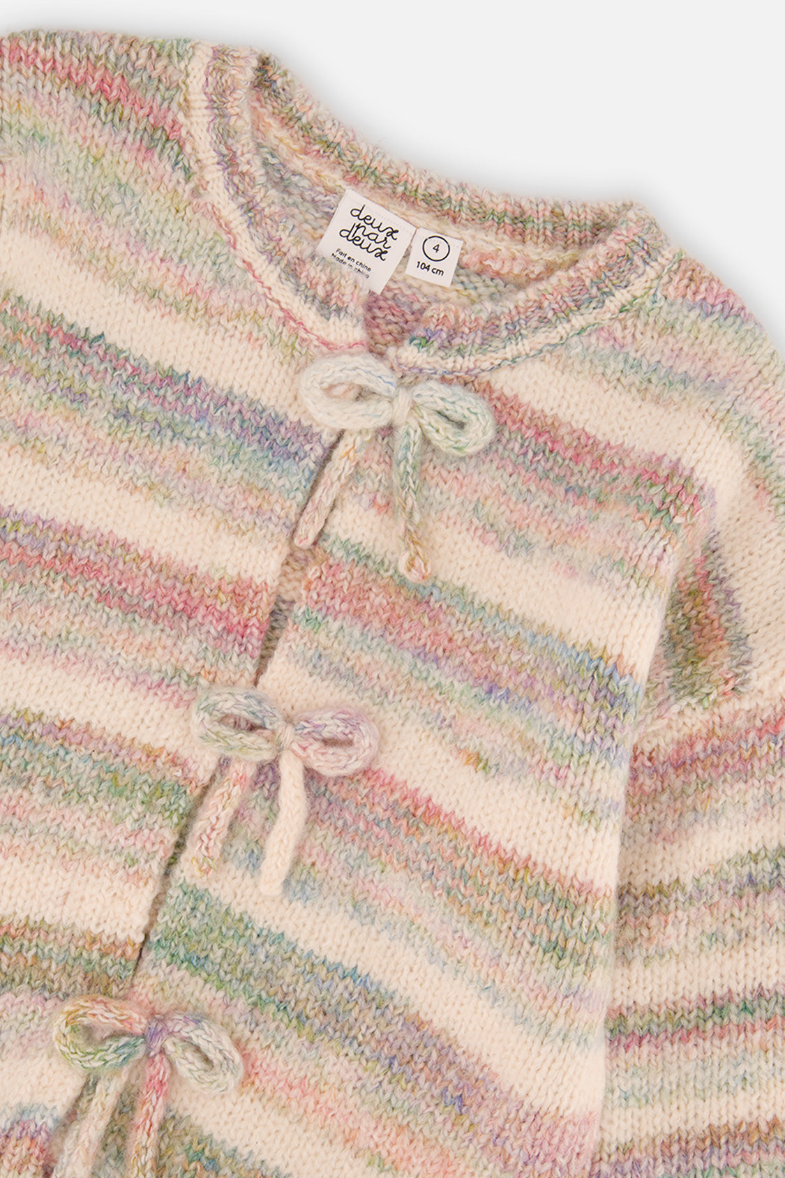 Knitted Cardigan Mauve And Blue Knitwear