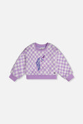 Faux Fur Top Lilac And White Tiles