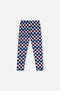 Leggings Black Checkered Print