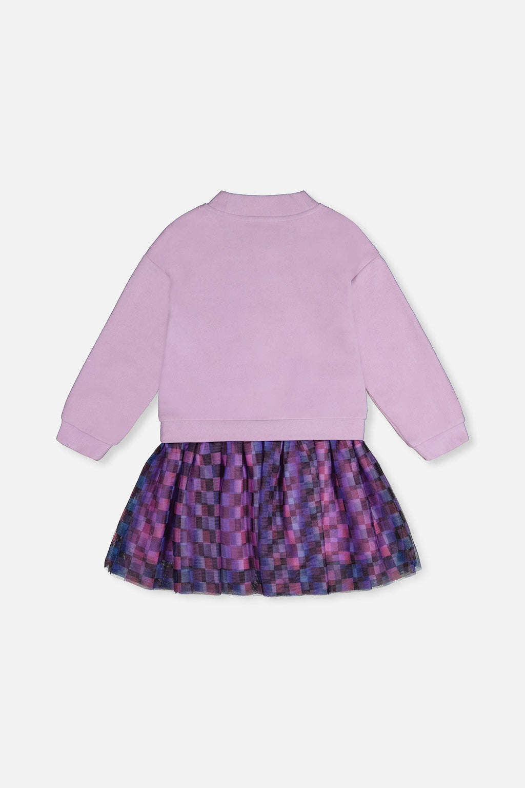 Bi-Material Dress Violet