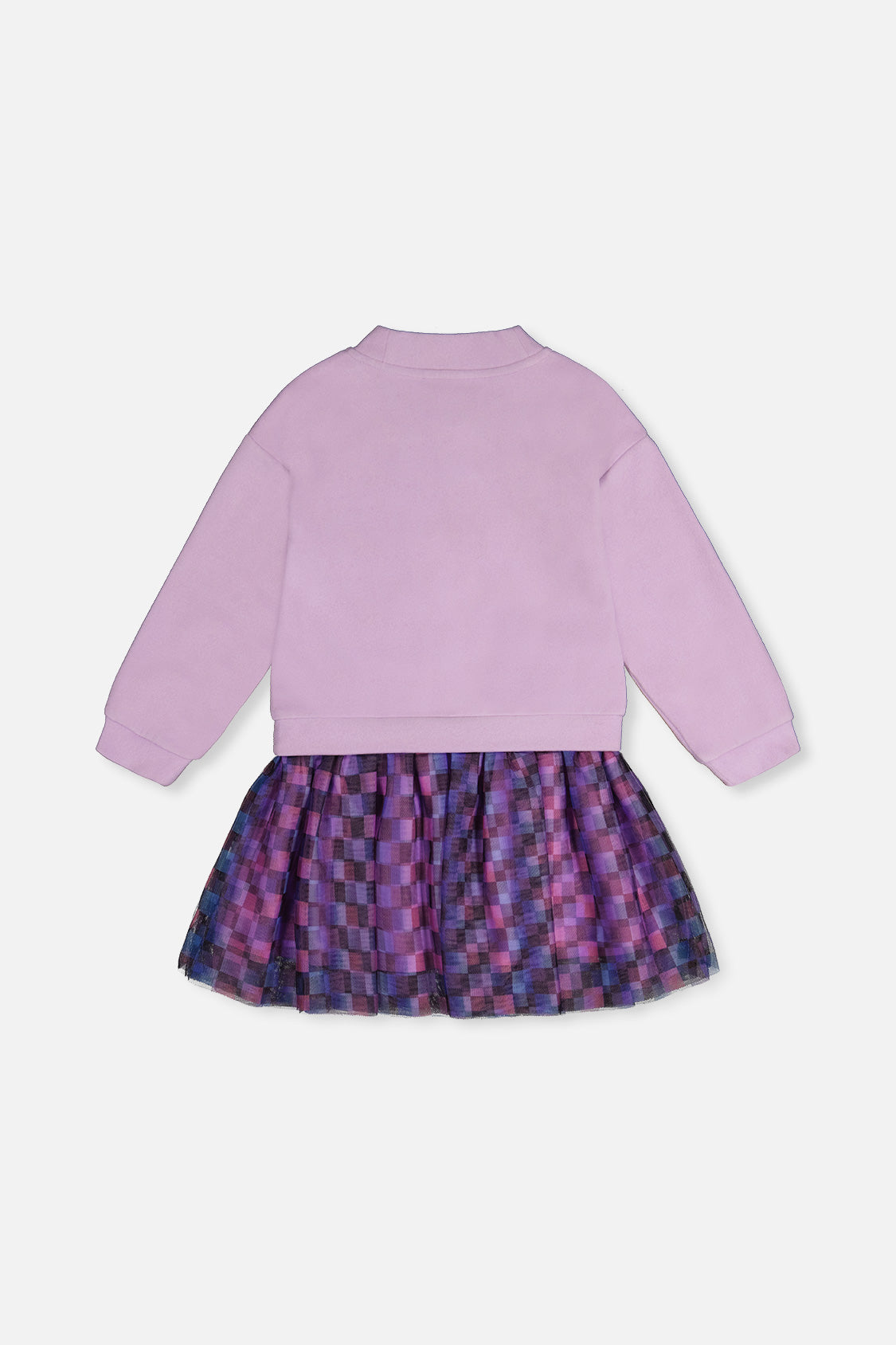 Bi-Material Dress Violet