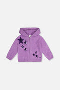 Hooded Knitted Cardigan Violet