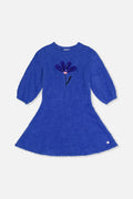 Hairy Knitted Dress Royal Blue