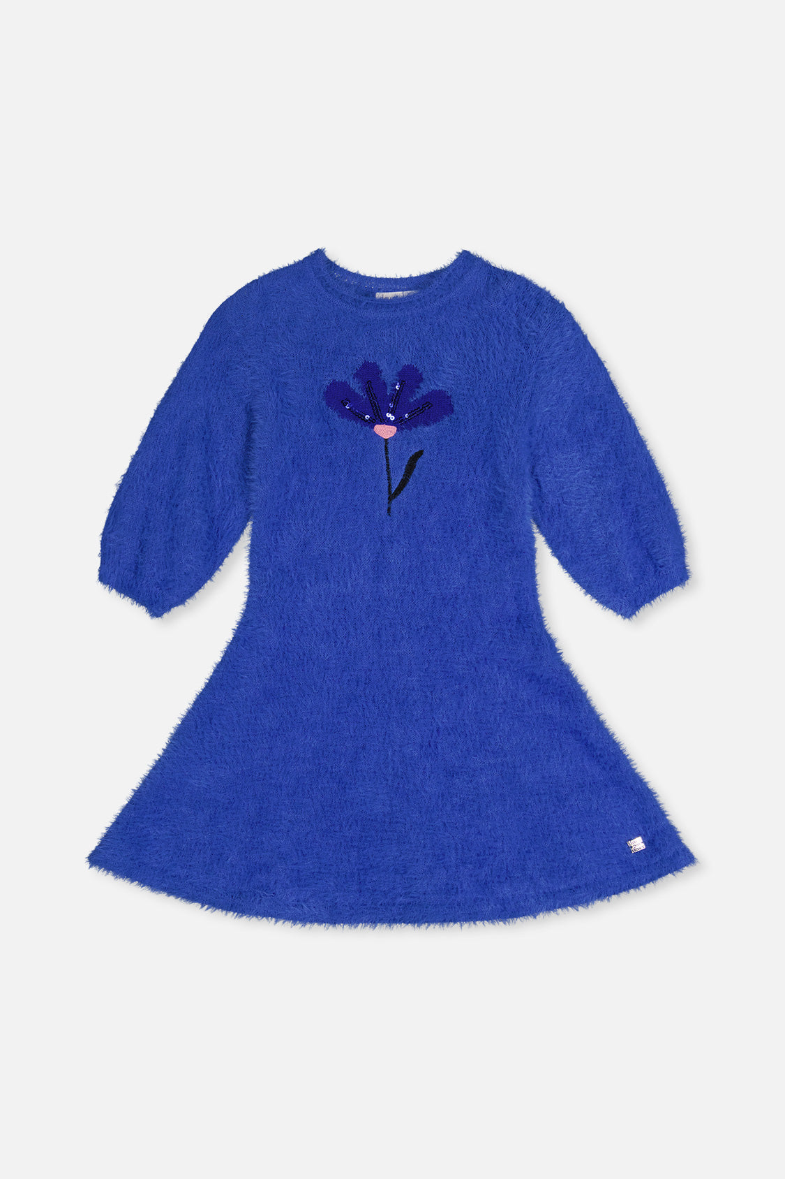 Hairy Knitted Dress Royal Blue