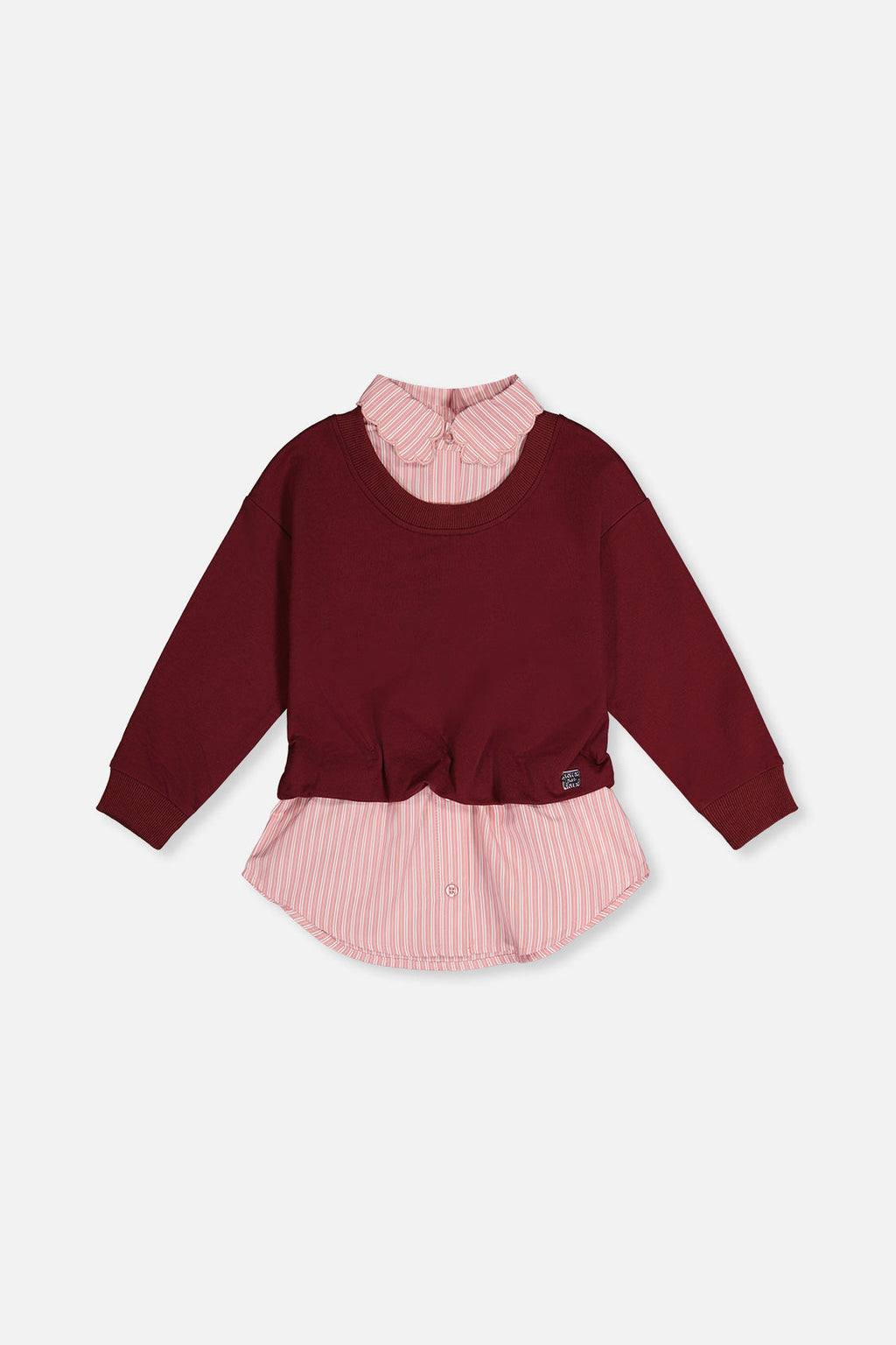 Fake Two Layer Sweater Reddish-Brown