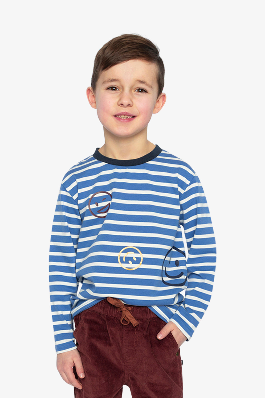 Long Sleeve T-Shirt Blue And White Stripes