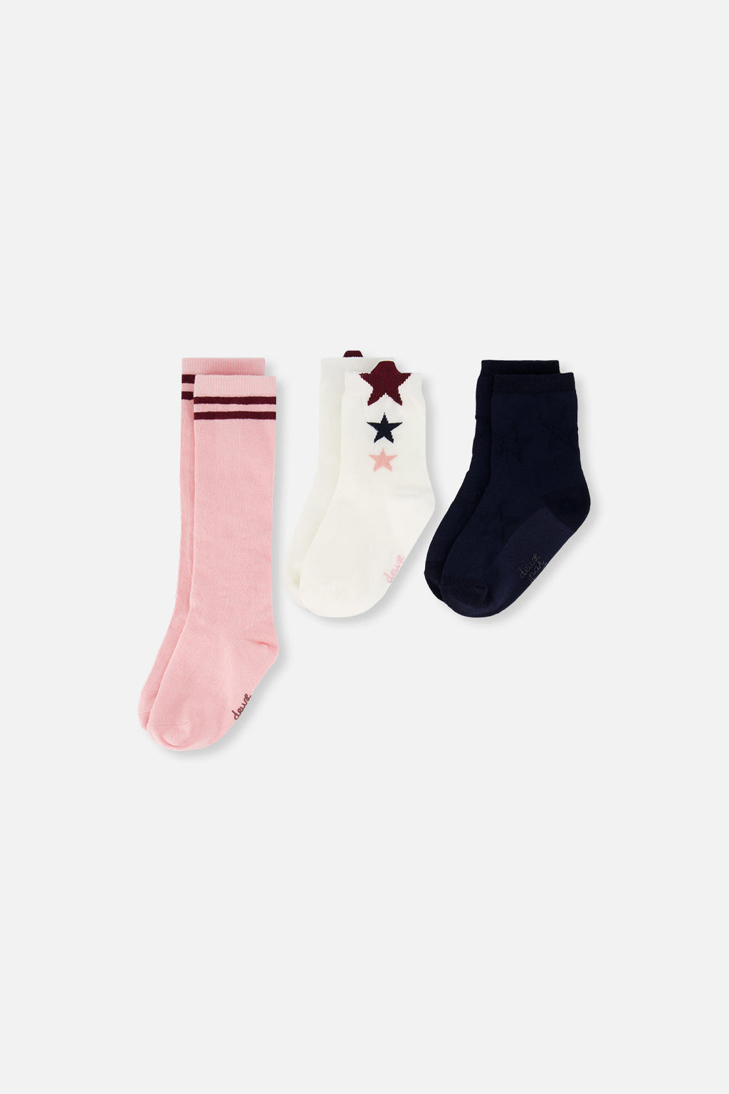 Socks Pale Dusty Pink And Navy