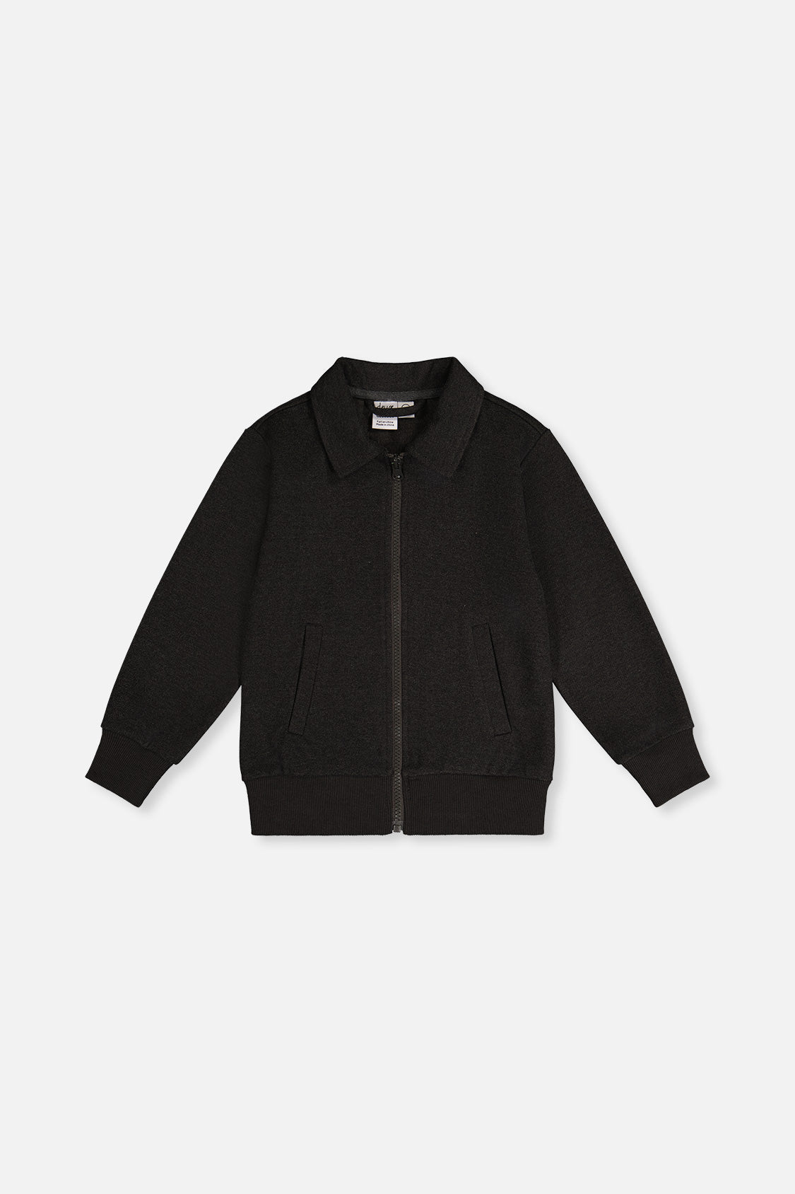 Front Zip Jacket Black