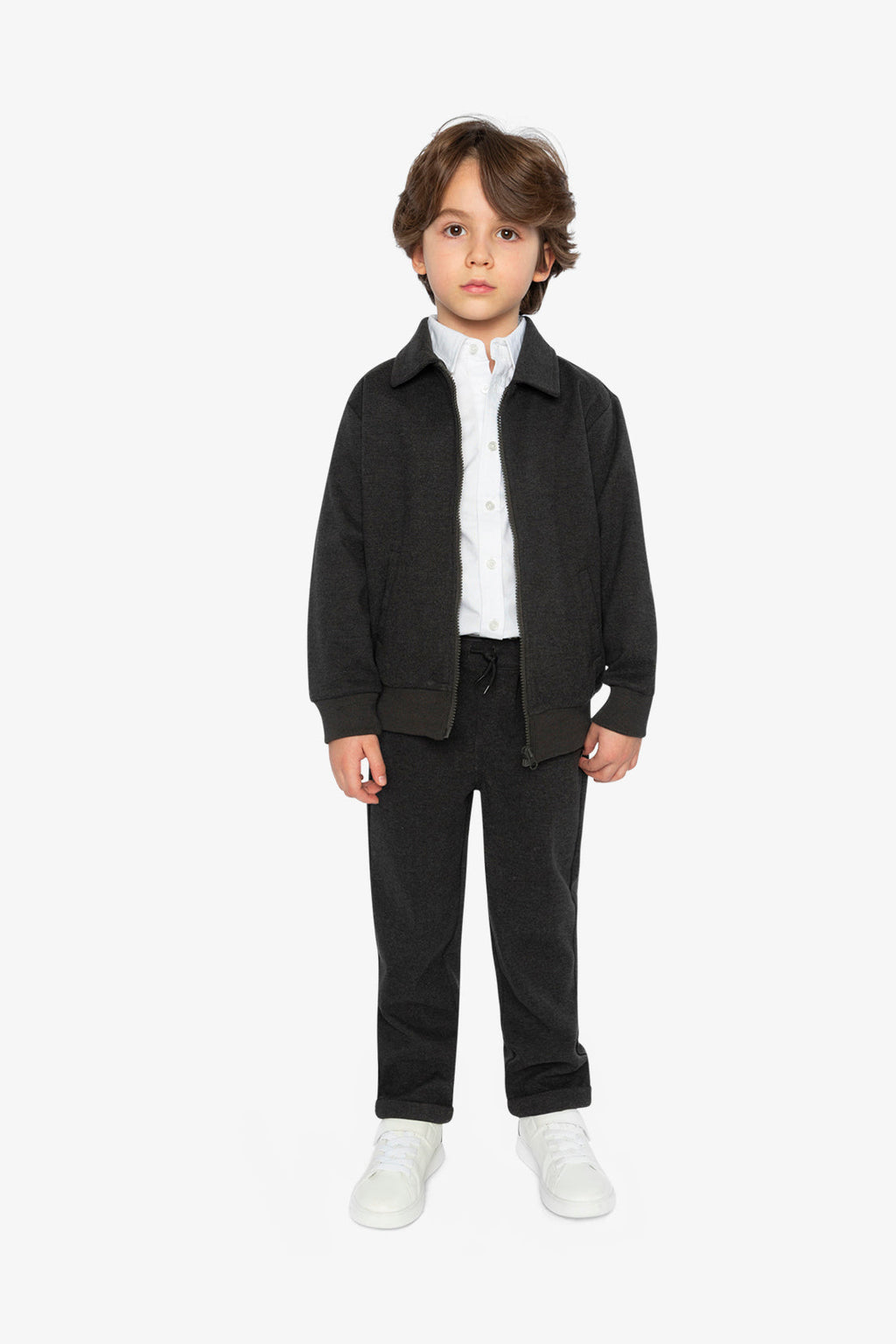 Front Zip Jacket Black