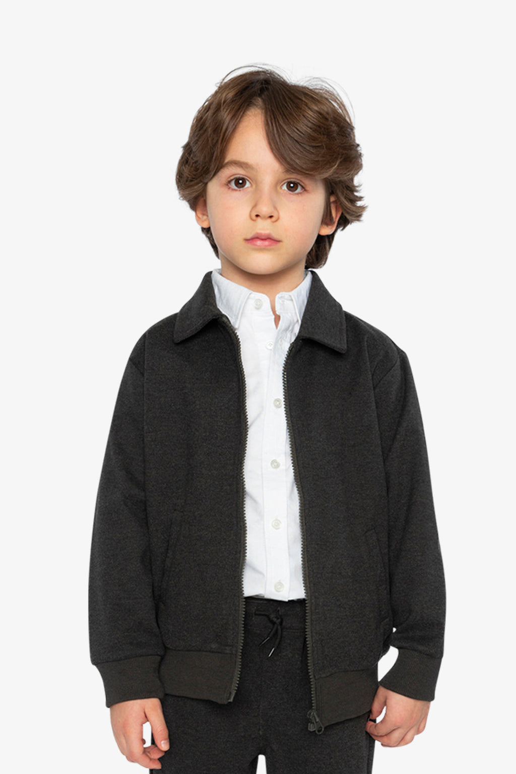 Front Zip Jacket Black