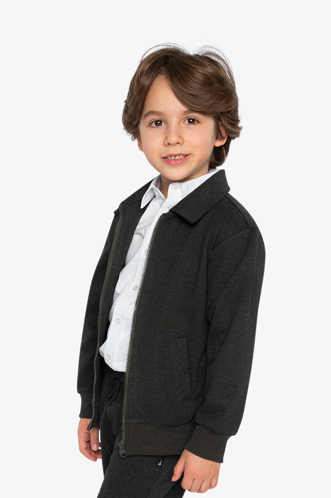Front Zip Jacket Black