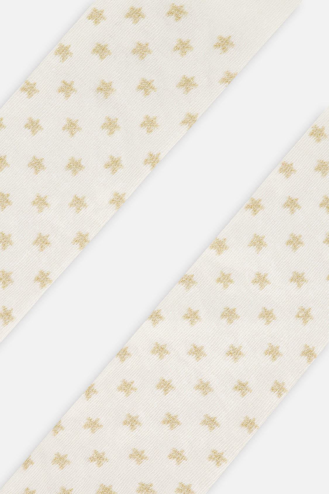 Knit Heart Tights Off-White