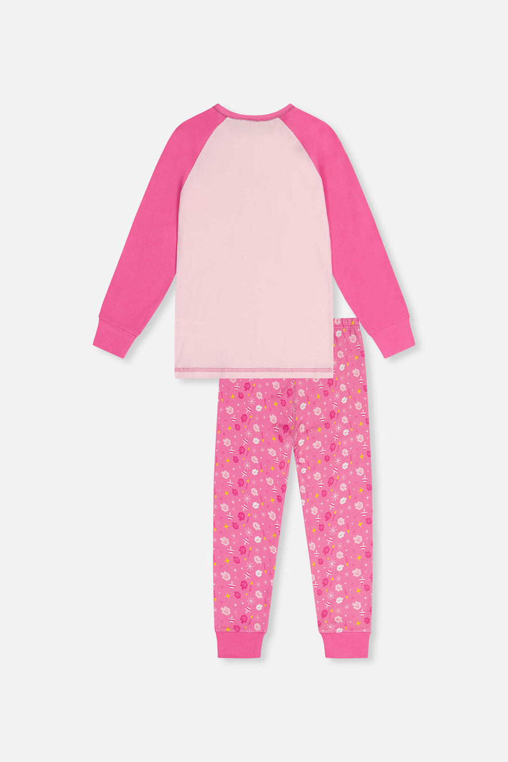 Organic Cotton Two Piece Pajama Set Pink Hanukkah Print