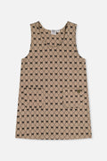 Jumper Beige Bow Tie Print