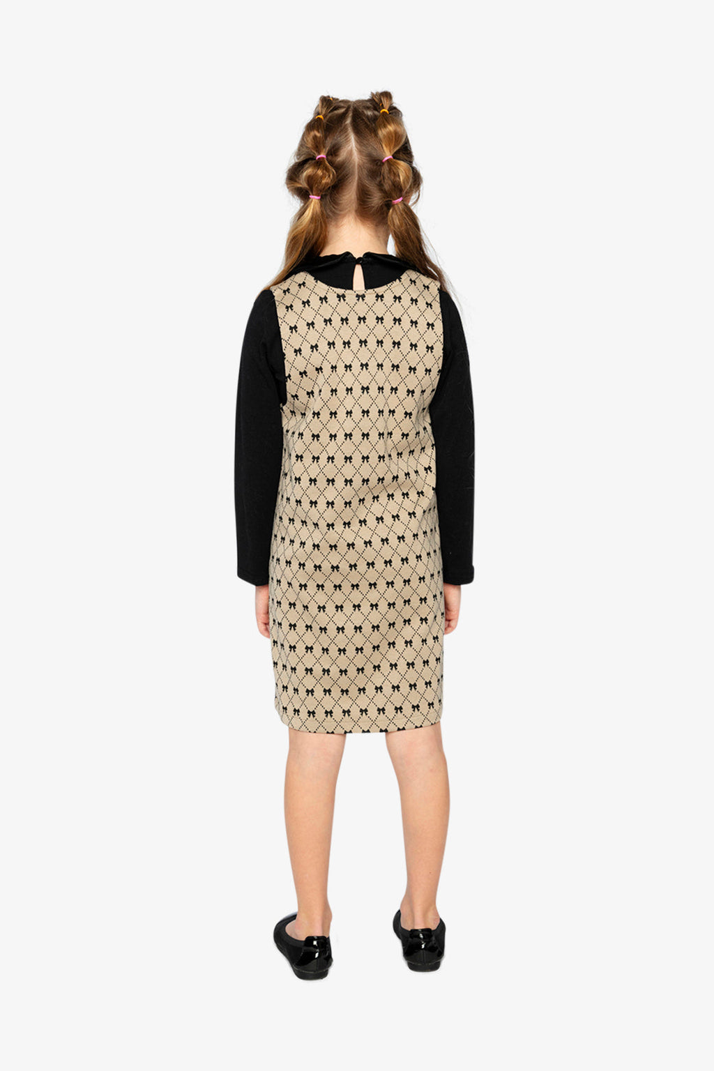 Jumper Beige Bow Tie Print