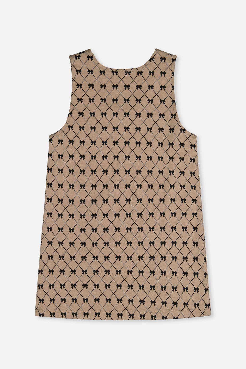 Jumper Beige Bow Tie Print