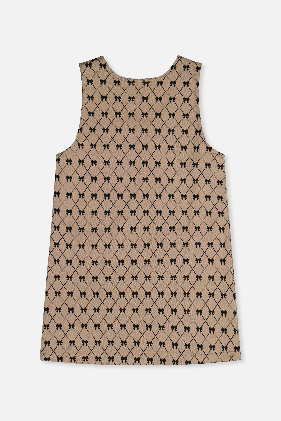 Jumper Beige Bow Tie Print