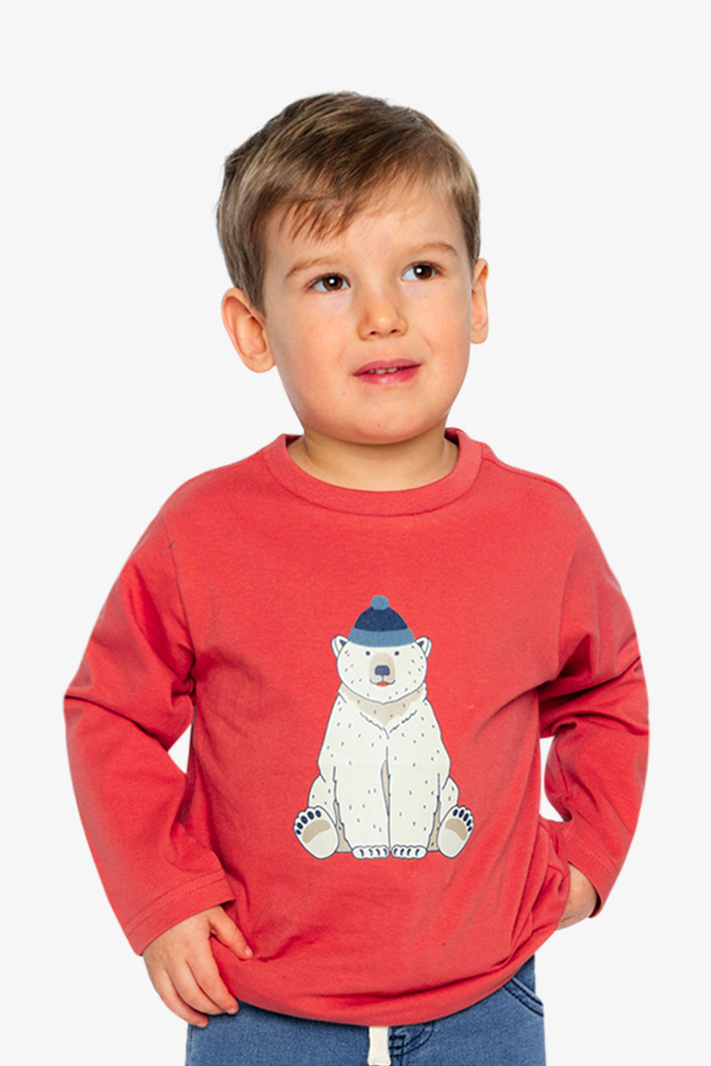 Long Sleeve Organic Cotton T-Shirt Rose Orange
