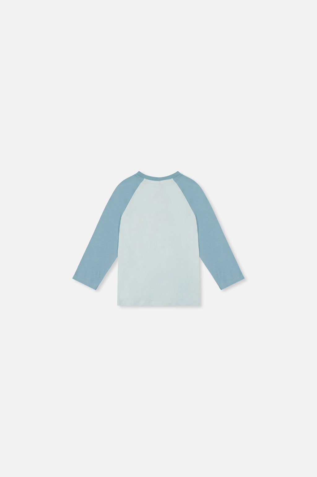 Baby Long Sleeve Raglan Organic Cotton T-Shirt Very Pale Turquoise
