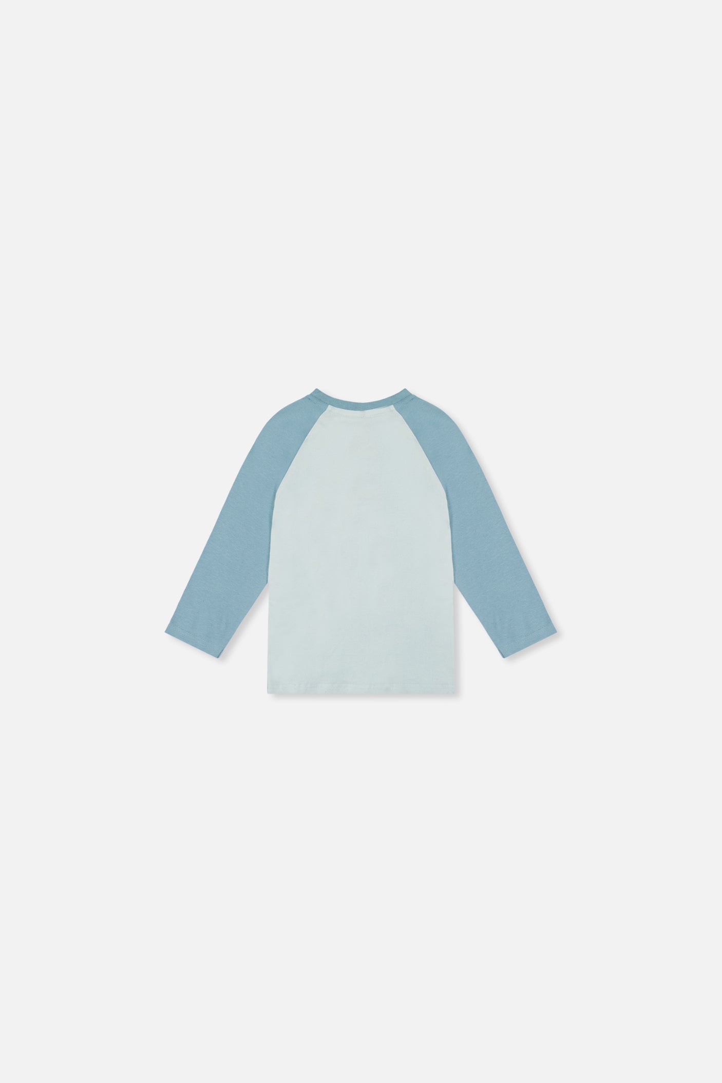 Baby Long Sleeve Raglan Organic Cotton T-Shirt Very Pale Turquoise