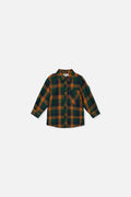 Baby Plaid Shirt Orange, Blue And Green