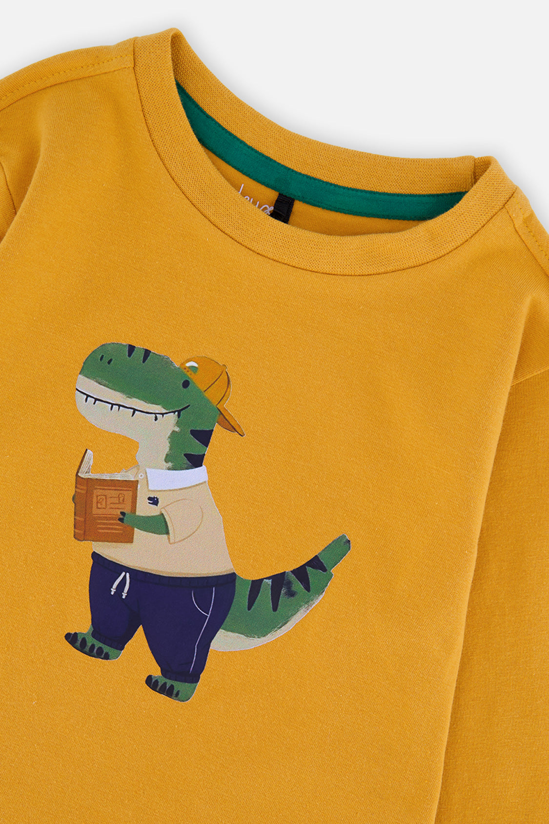 Baby Long Sleeve Organic Cotton T-Shirt Mustard Yellow