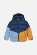 Color-Block Winter Jacket Dark Blue