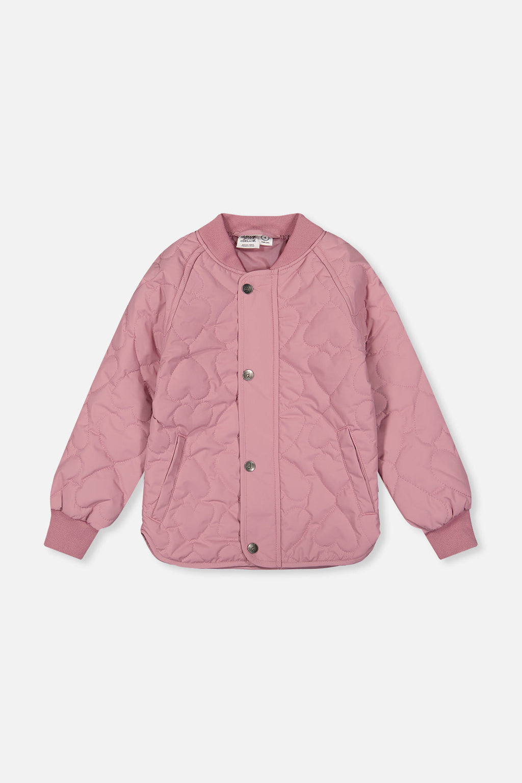 Quilted Raglan Sleeve Jacket Mauve Pink