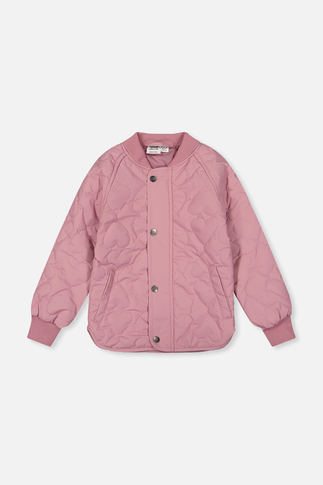 Quilted Raglan Sleeve Jacket Mauve Pink