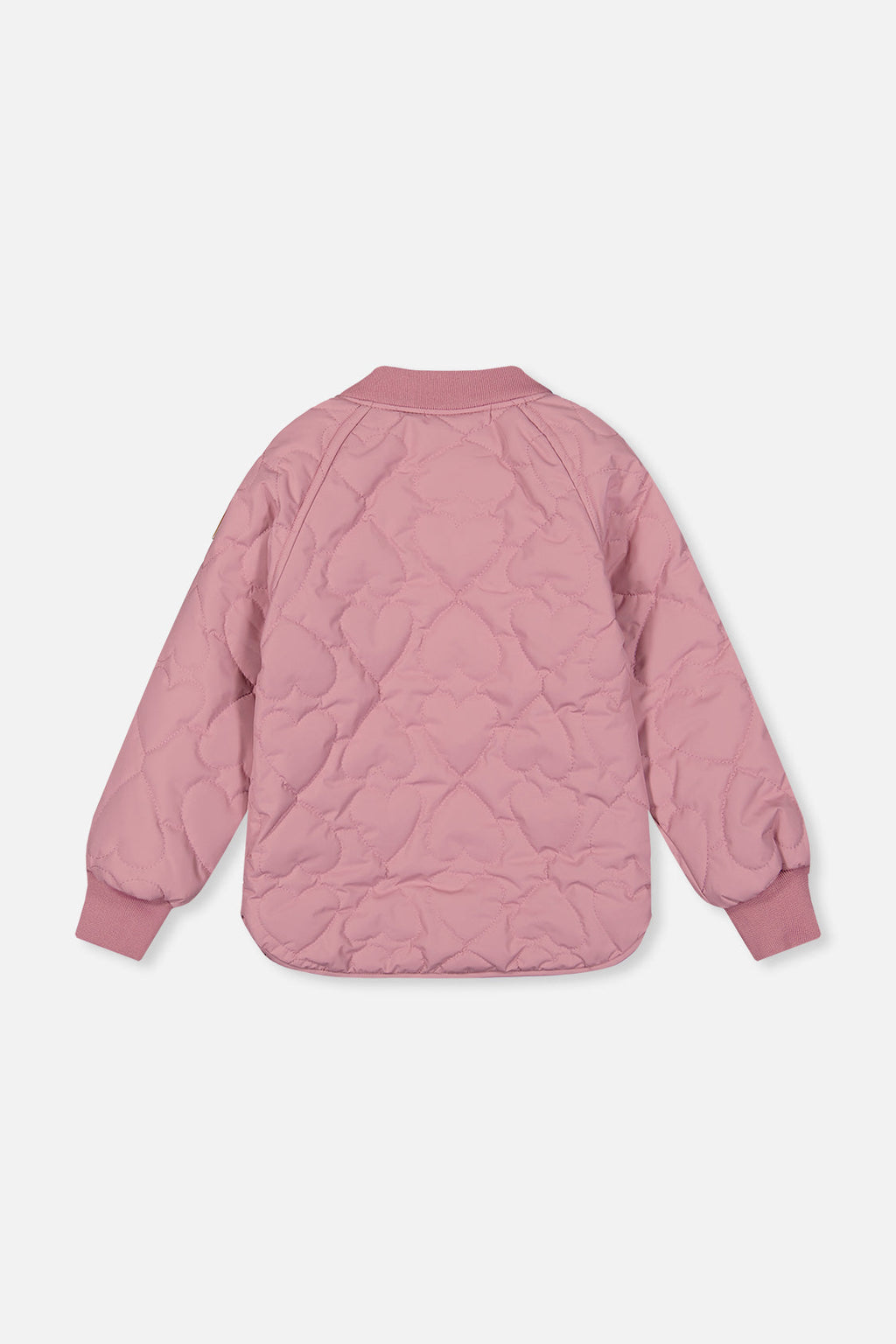 Quilted Raglan Sleeve Jacket Mauve Pink