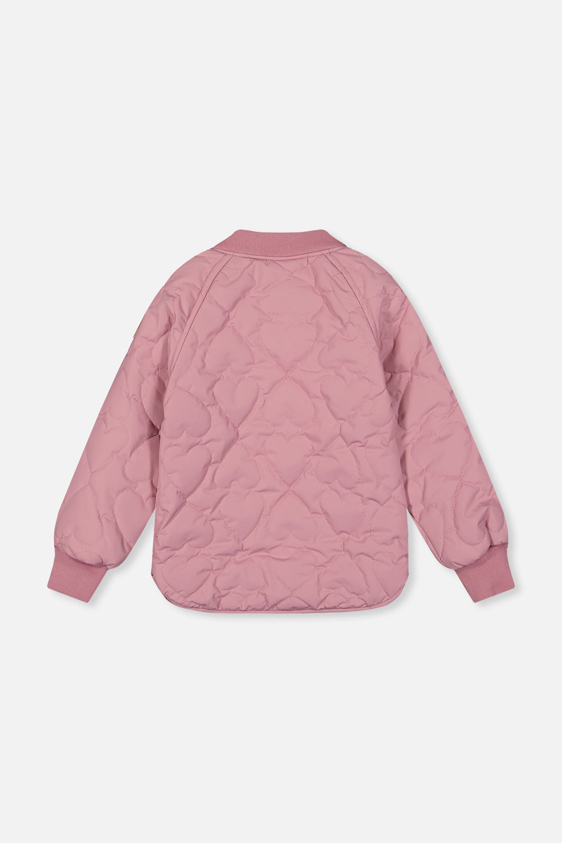 Quilted Raglan Sleeve Jacket Mauve Pink