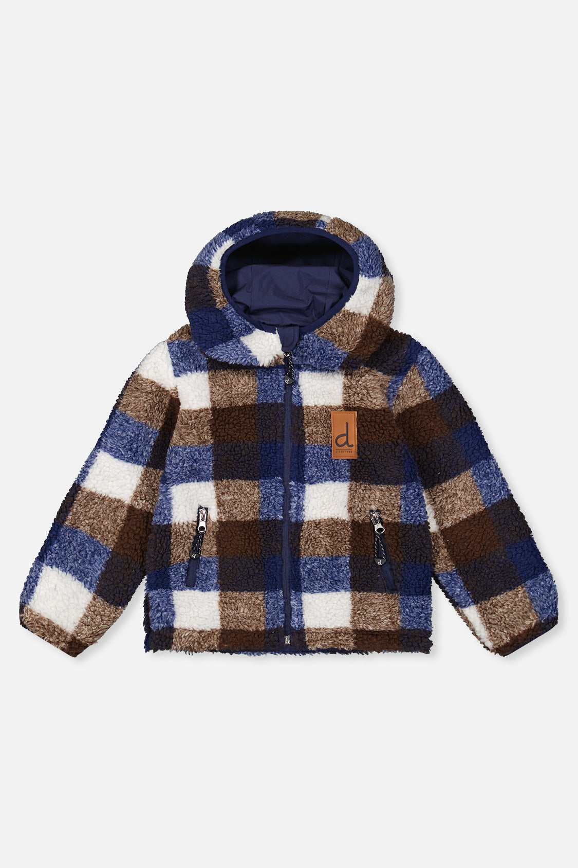 Baby Reversible Mid-Season Jacket Dark Blue And Brown