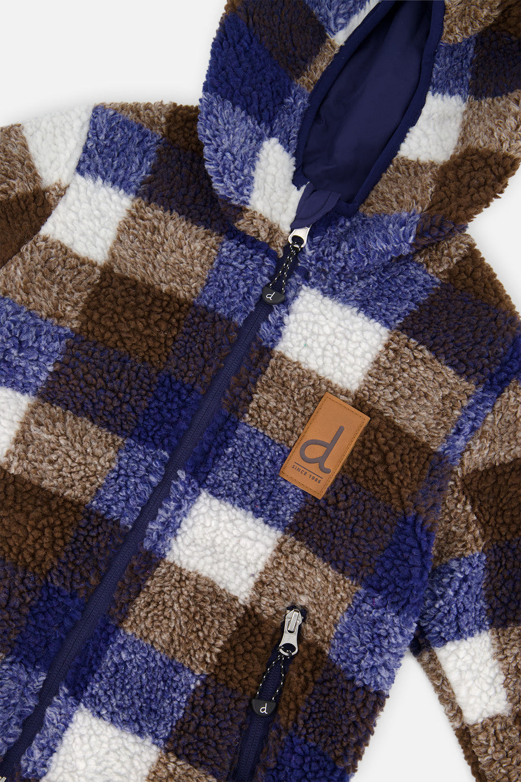 Baby Reversible Mid-Season Jacket Dark Blue And Brown