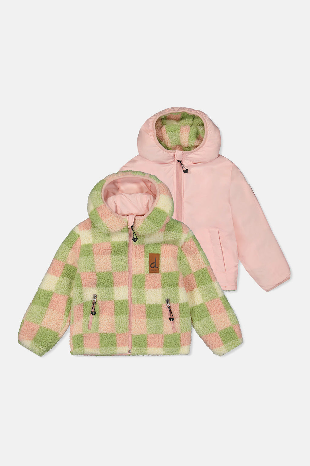 Baby Reversible Mid-Season Jacket Pale Dusty Pink