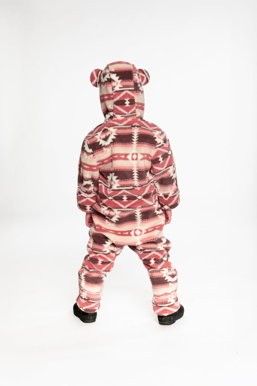 Baby Mid-Season Plush One-Piece Outerwear Aztec Pink