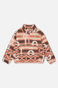Mid-Season Plush Pullover Jacket Aztec Pink
