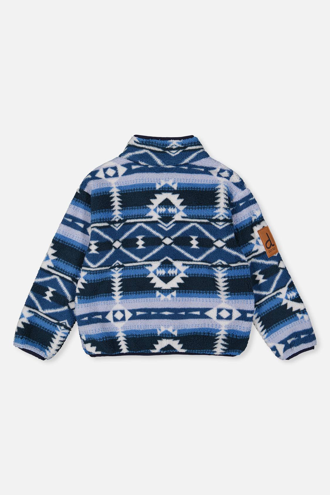 Mid-Season Plush Pullover Jacket Aztec Blue