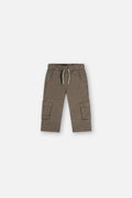 Baby Twill Pants With Cargo Pockets Grey