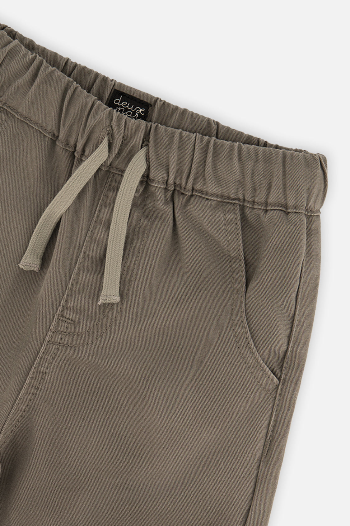 Baby Twill Pants With Cargo Pockets Grey