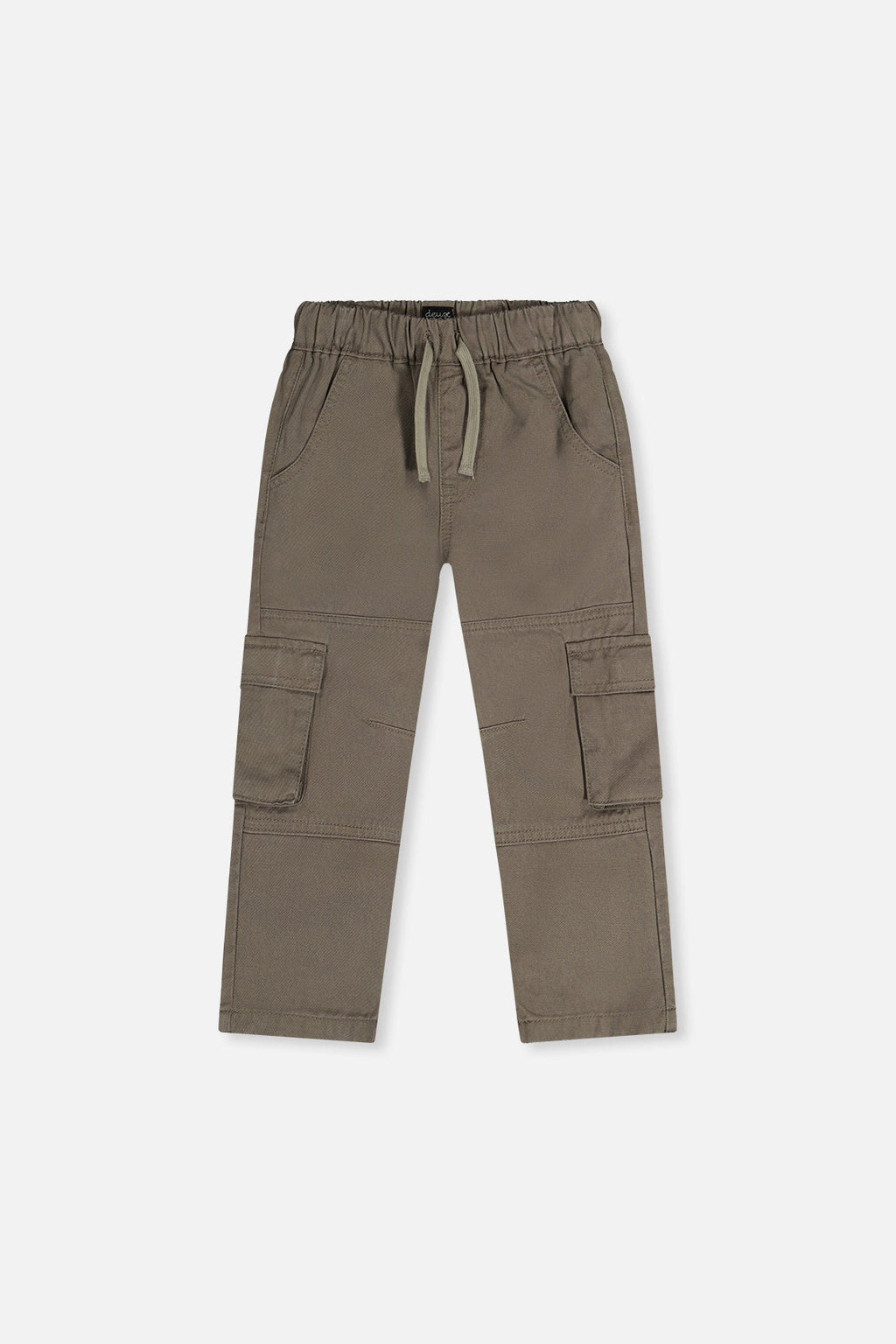 Twill Pants With Cargo Pockets Grey