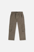 Twill Pants With Cargo Pockets Grey