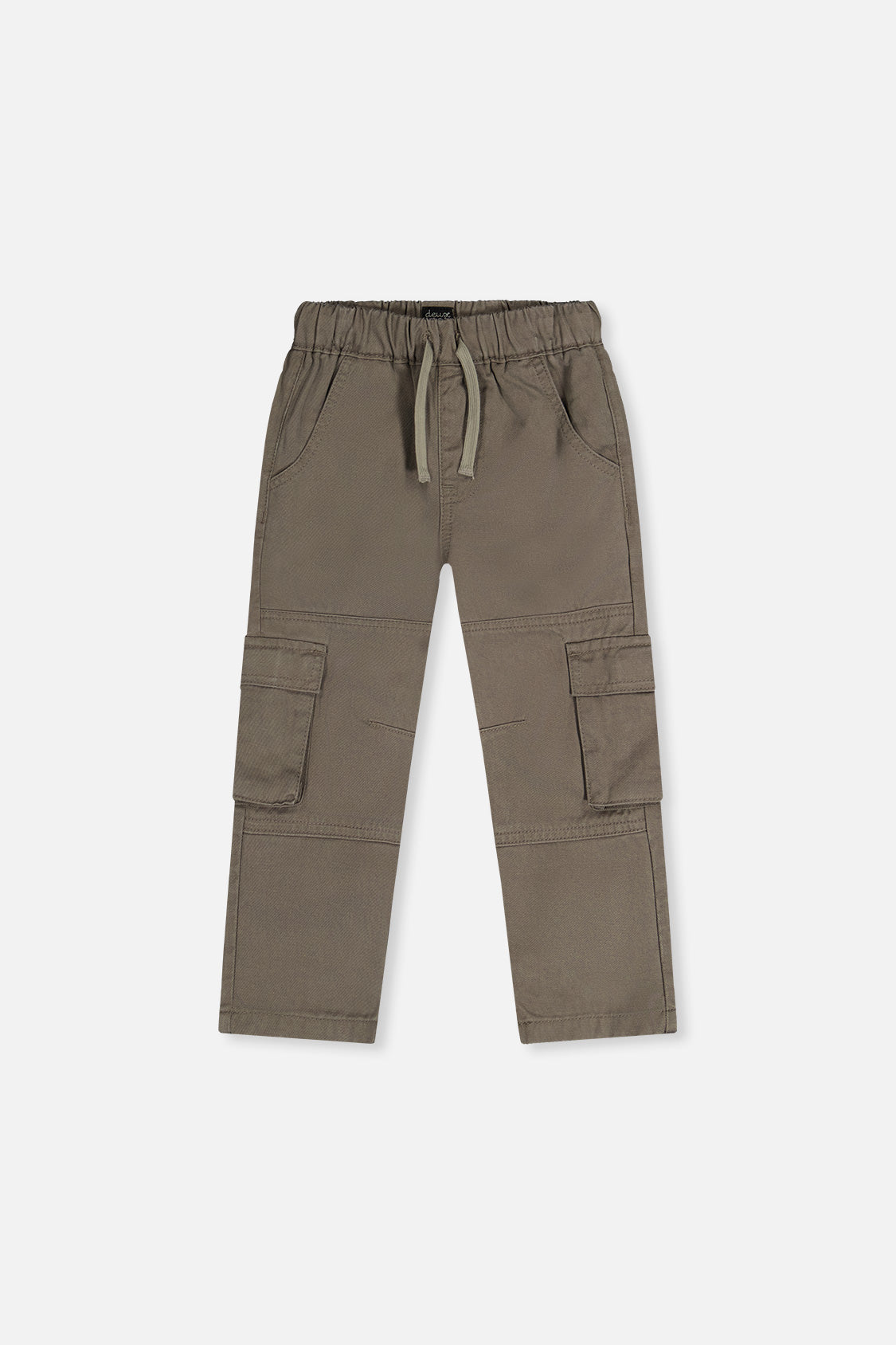 Twill Pants With Cargo Pockets Grey